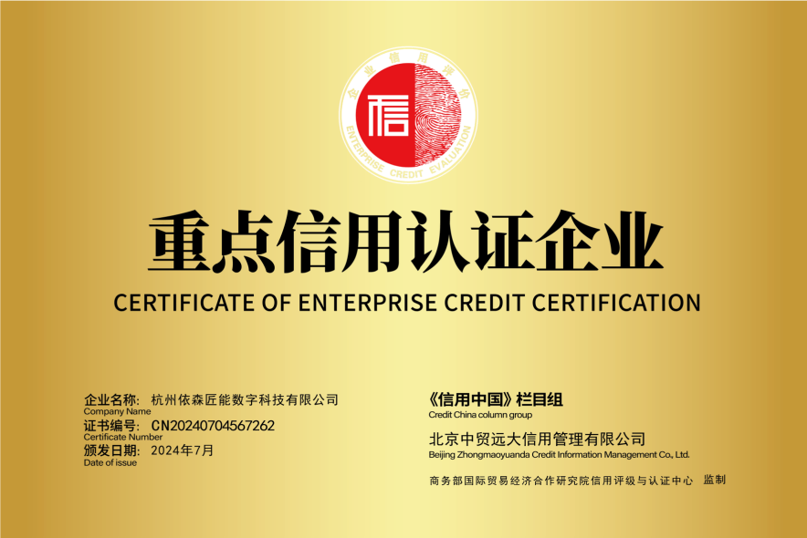 CCTV信用中国:重点信用认证企业